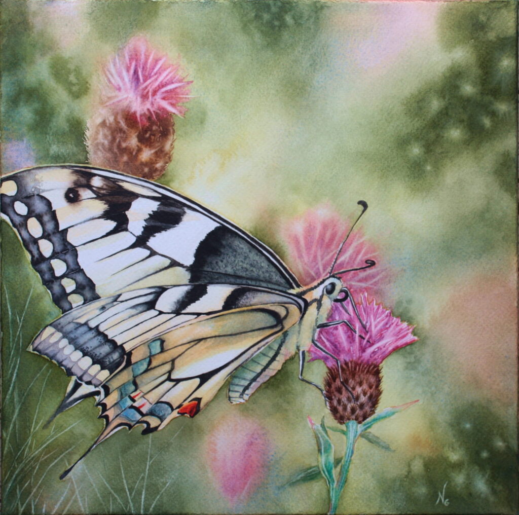 Grand porte queue aquarelle